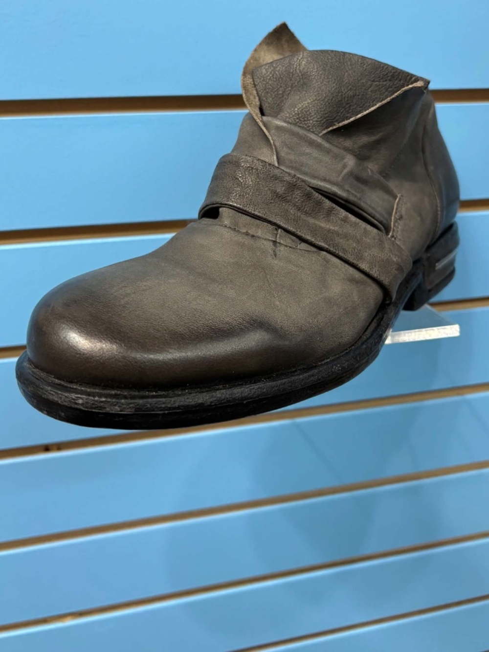 Women's Gray Leather ankle boots  from the Italian brand A.S.98  size 41EU